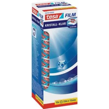 Fita adesiva Tesa Film 58259 transparente, 33 m x 15 mm, pack de 10 rolos