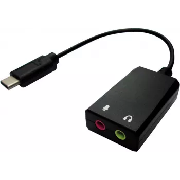 Adaptador de cabo Value 12.99.3213 USB Type-C 2 x 3,5 preto (12.99.3213)