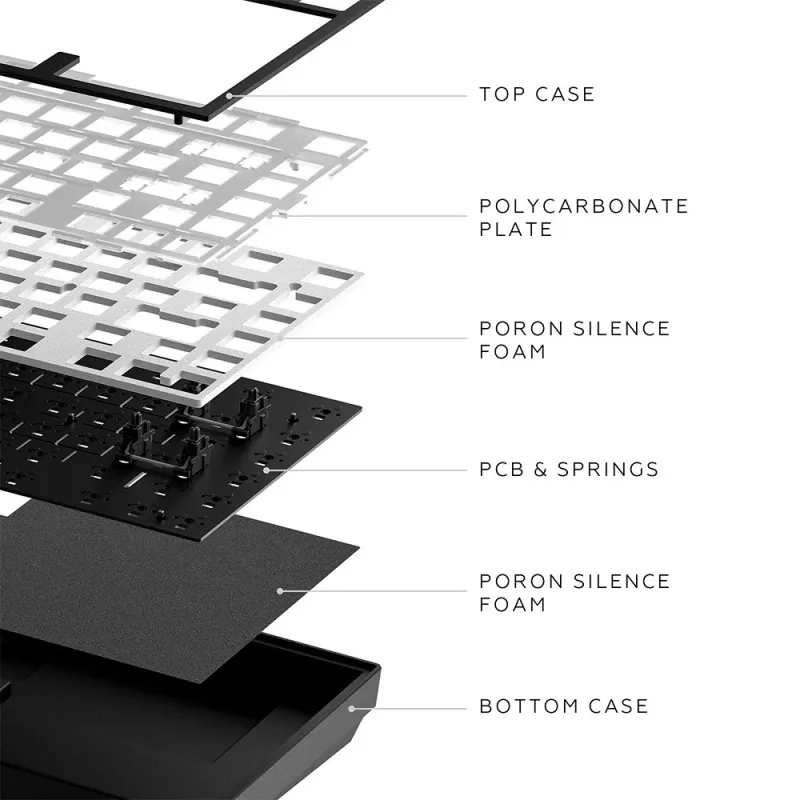 Teclado gaming Dark Project ALU81A Terra Nova, ISO, preto