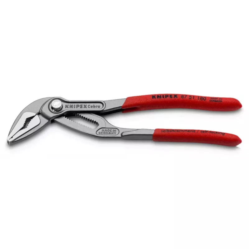 Alicate de bomba de água Knipex Cobra ES 87 51 180 SB – mandíbulas ajustáveis 0–45 mm