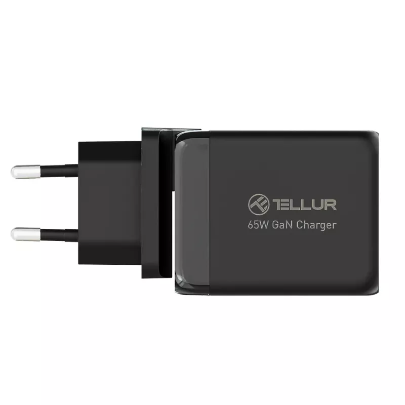 Carregador de parede Tellur TLL151451 65W, 3 portas (2x USB-C, 1x USB-A)