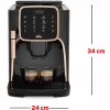Okka Espresso Pro, Máquina automática preta/bronze, 1450 Watt