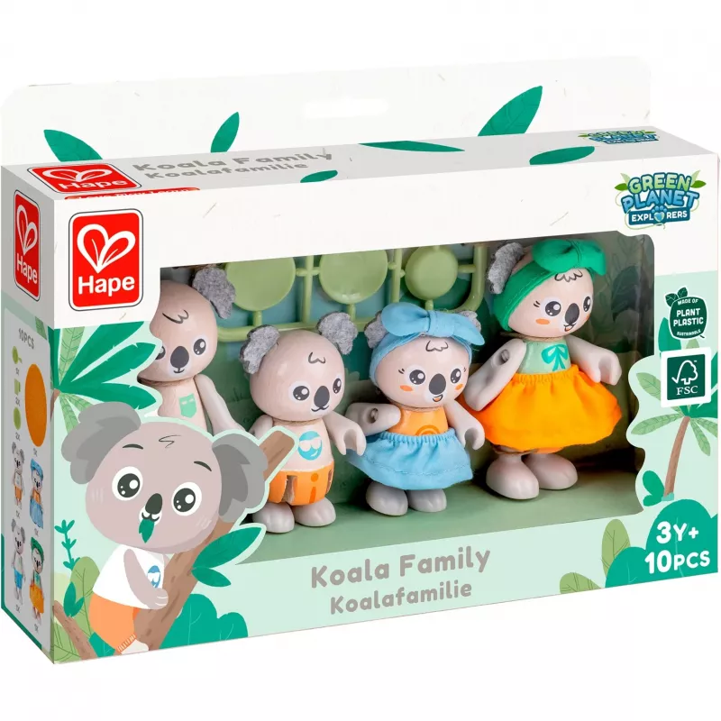 Hape família de coalas figura de brincar