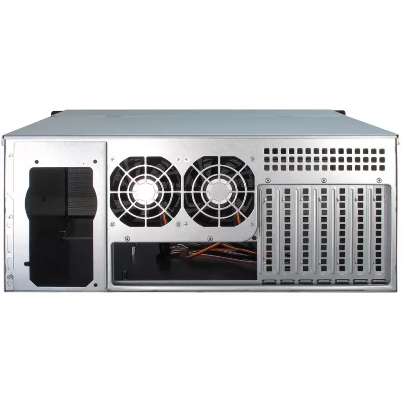 Caixa de servidor Inter-Tech 4U-4408 Rack preto, prateado