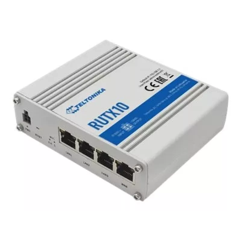 Router sem fios Teltonika RUTX10 Gigabit Ethernet dual-band (2,4 GHz / 5 GHz) branco