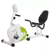 Bicicleta estática magnética horizontal branca e verde HMS R9259