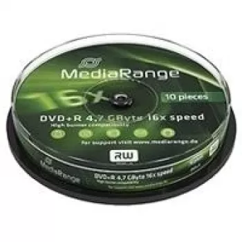 MediaRange - 10 x DVD+R - 4,7 GB (120 Min.) 16x - Torre (MR453)