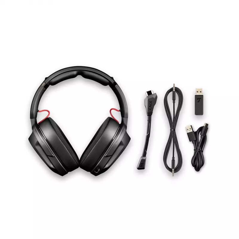Headset Teufel CAGE PRO sem fios com arco de cabeça Gaming USB Type-C Bluetooth preto