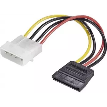Adaptador de fonte de alimentação Renkforce RF-4174632 1× IDE 4 pinos para 1× SATA 15 pinos cabo 0,15 m