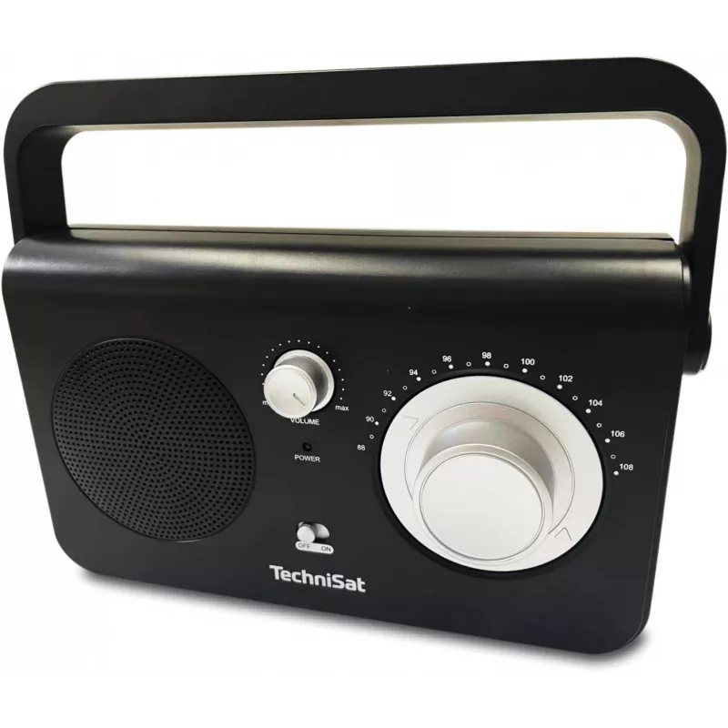 Rádio portátil TECHNISAT CLASSIC 100 — analógico FM, 1 W RMS, 3,5 mm, branco