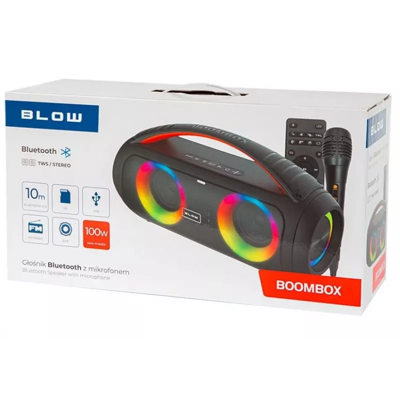 Altifalante portátil BOOMBOX altifalante Bluetooth, 30-356#, BLOW, preto