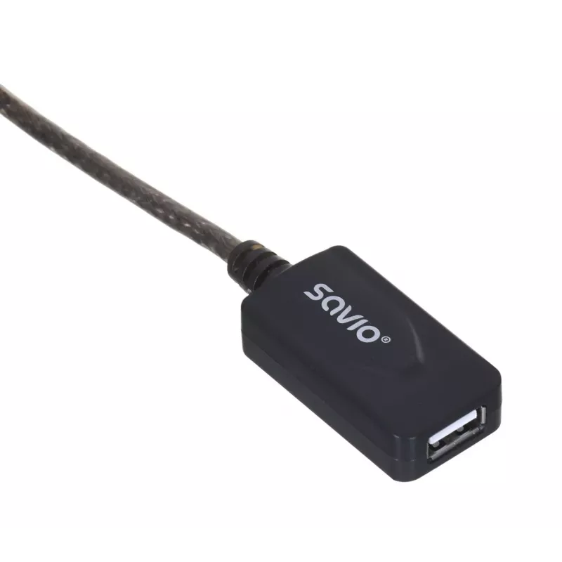 Extensão USB ativa SAVIO CL-130 10 m USB 2.0 A macho–fêmea, 5 V, preto