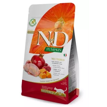 Ração seca para gatos Farmina N&D Pumpkin Adult 5 kg — codorniz, 46 % proteína, 11 % gordura