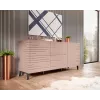 Cómoda cama meble Cama Nova 155 × 40 × 72 cm, rosa mate, corpo em MDF