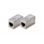Acoplamento modular CAT 6 Digitus, blindado, 2 unid., RJ-45, contactos dourados, prateado