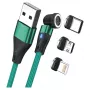 Cabo USB RealPower MagneticCharge3 2 m USB A Verde Carregamento rápido Transferência de dados