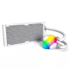 Refrigeração líquida AIO Montech Hyper Flow ARGB 240 mm branco — radiador de 240 mm, iluminação ARGB, acabamento branco