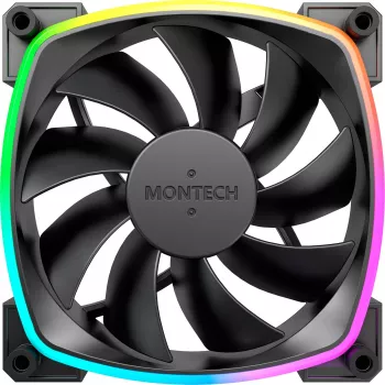 Pack de 3 ventoinhas para caixa MONTECH AX120 120mm ARGB - Preto