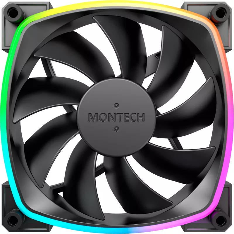 Pack de 3 ventoinhas para caixa MONTECH AX120 120mm ARGB - Preto