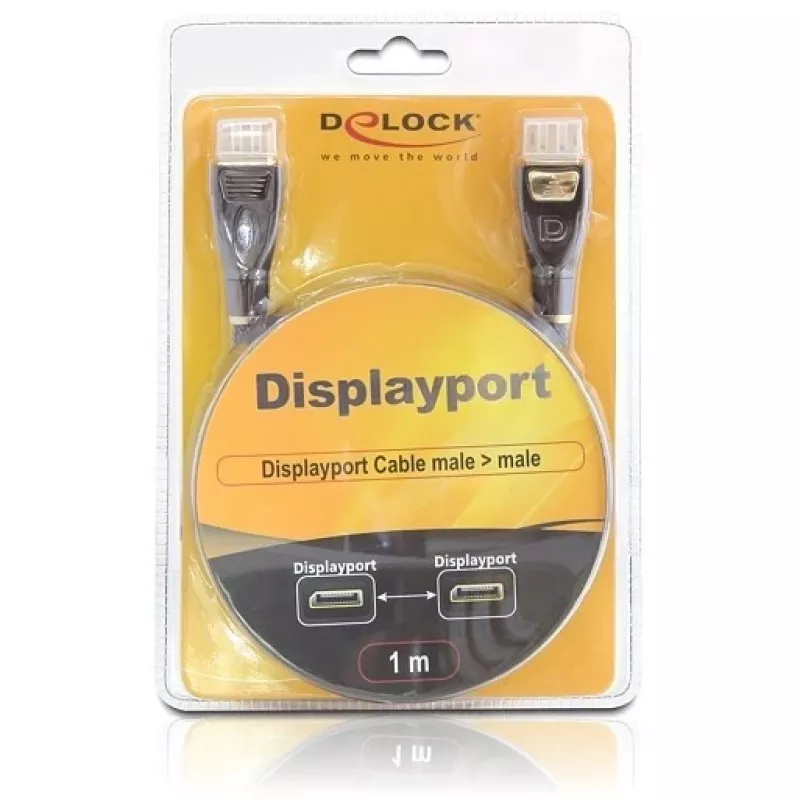 Cabo DisplayPort DeLOCK 82770 1 m preto castanho
