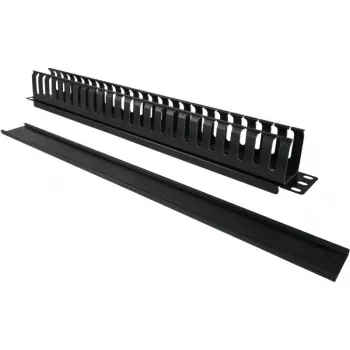 Caixa de cabos Alantec PK008 Organizador de parede 1U preto Metal/Plástico