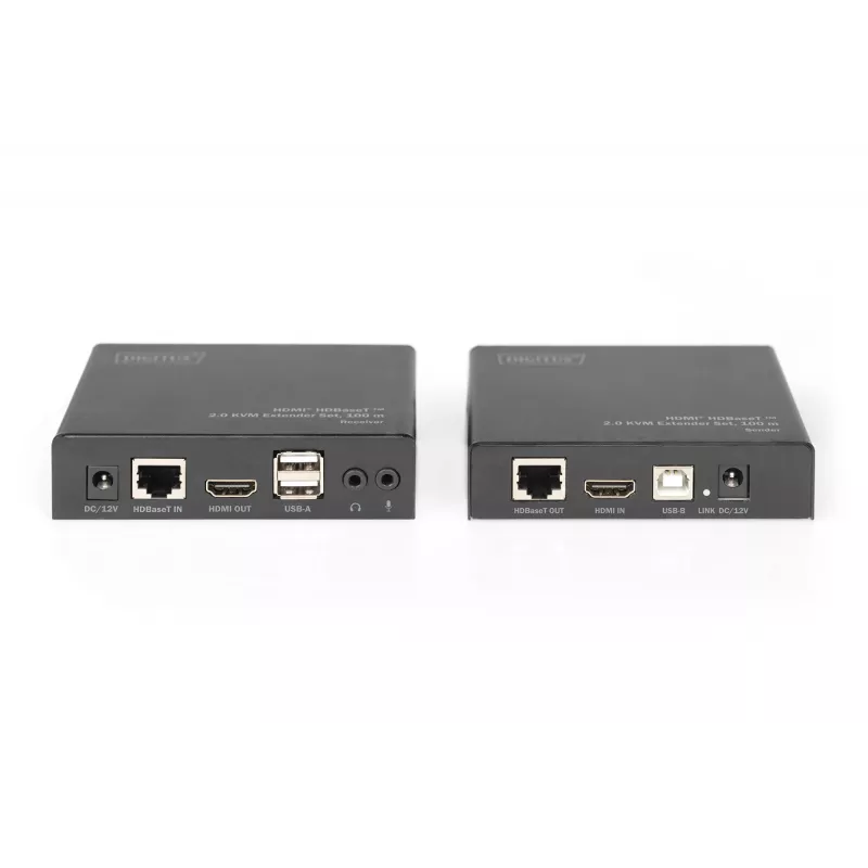 Digitus 4K HDMI HDBaseT™ 2.0 Conjunto extensor KVM, 100 m