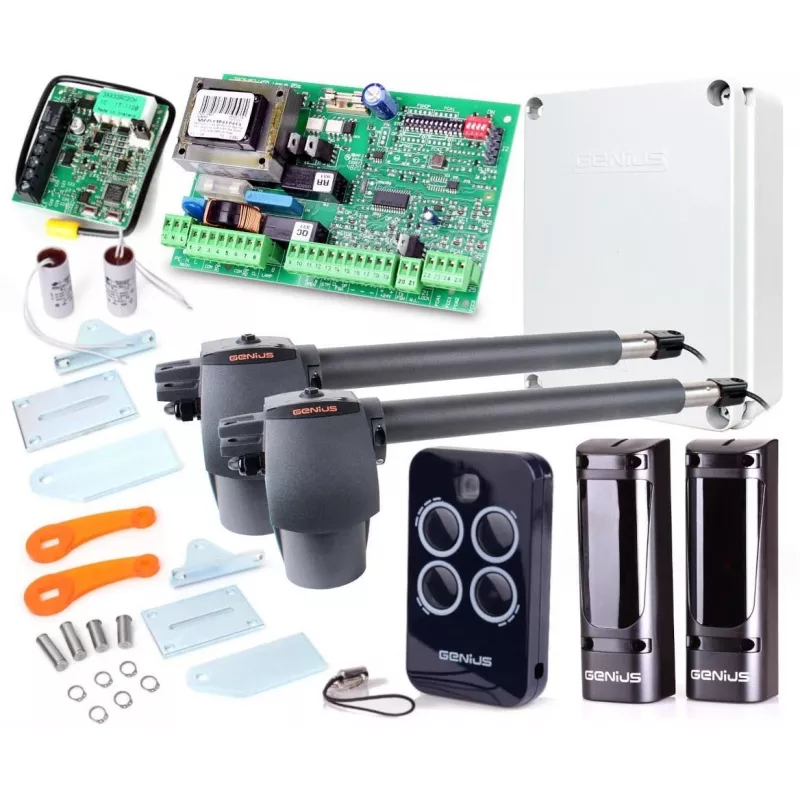 Conjunto Genius G-Bat 400 para portões de dois batentes de 8 m