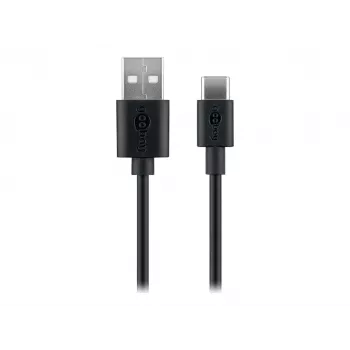 Wentronic Goobay - Cabo USB - USB (macho) para USB-C (macho) - USB 2.0 - 3 A - 2,0 m - preto (59122)