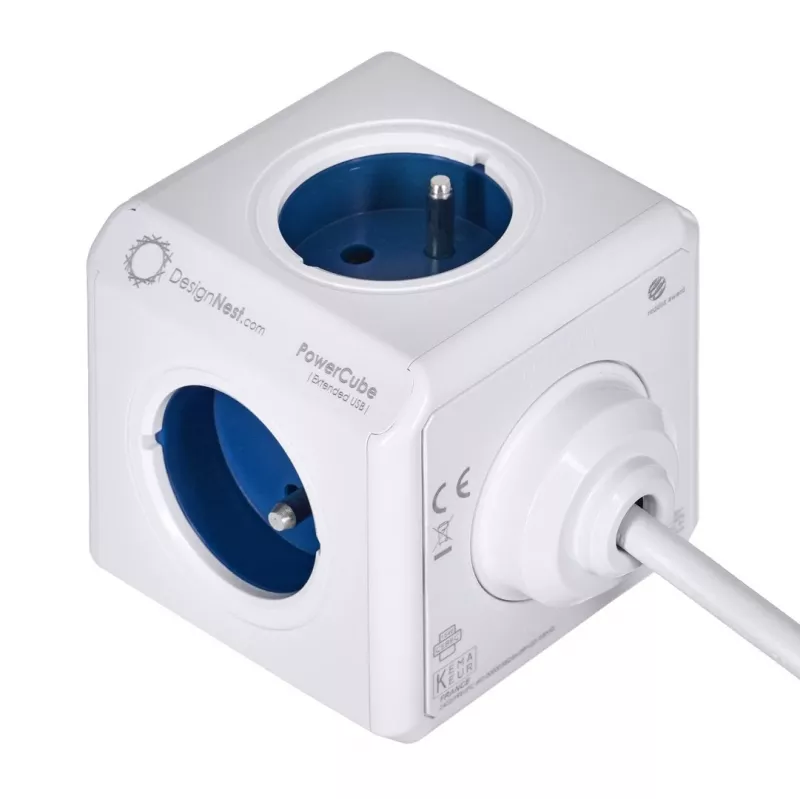 Régua de tomadas Allocacoc 2402BL/FREUPC 1,5 m 4 tomadas AC interior azul, branco