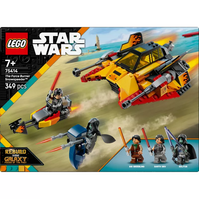 LEGO Star Wars Flame Speeder 75414 conjunto de veículo de neve – 349 peças, 3 minifiguras, idade 7+