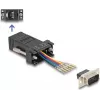 DeLOCK D-Sub 9 pinos macho para RJ12 fêmea kit de montagem preto