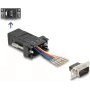 DeLOCK D-Sub 9 pinos macho para RJ12 fêmea kit de montagem preto