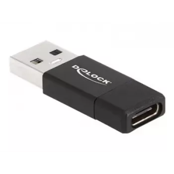 Adaptador DeLOCK 60001 USB A USB C preto