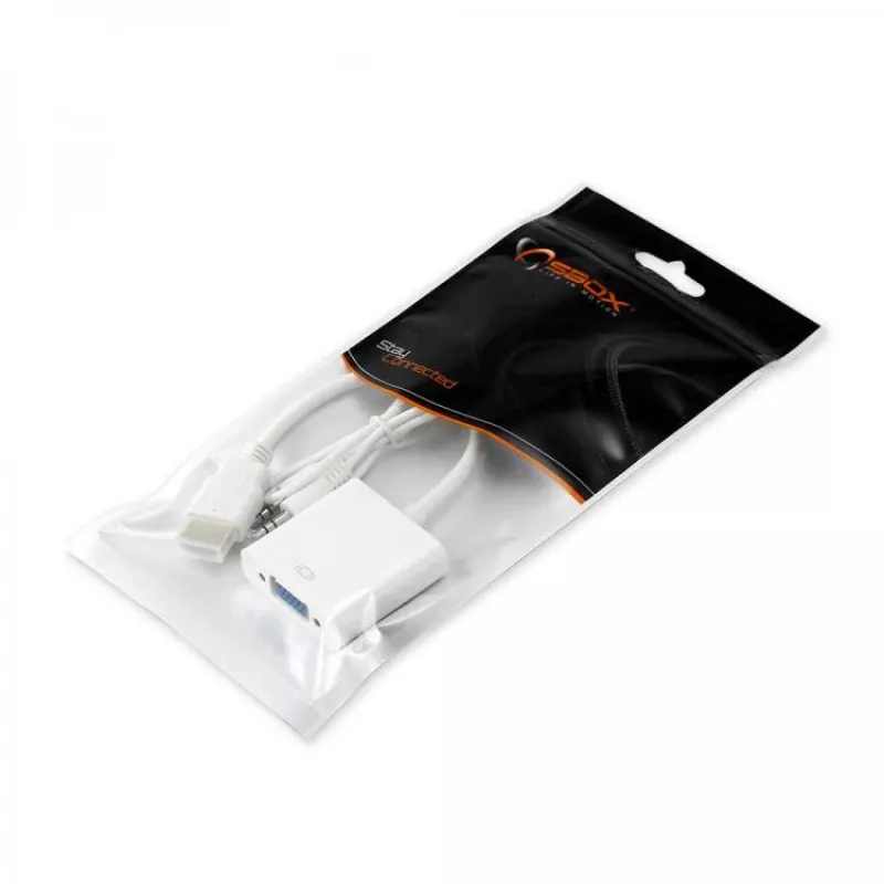 Adaptador Sbox HDMI M.->VGA F. + Áudio AD.HDMI-VGA+A