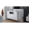 Cama Meble VIVA 150 aparador, branco/branco brilhante + carvalho Sonoma