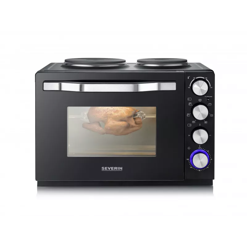 Forno torradeira Severin TO 2074 30L 2500W preto com grelhador