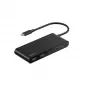 Belkin Connect, USB Type-C, HDMI, USB 2.0 Type-A, USB 3.2 Gen 1 (3.1 Gen 1) Type-C, MicroSD (TransFlash), SD, preto, cabo redondo, 0,2 m