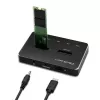 Qoltec 52274 Dock para SSD M.2 | NVMe | SATA | USB-C | DUAL 2 x 2TB