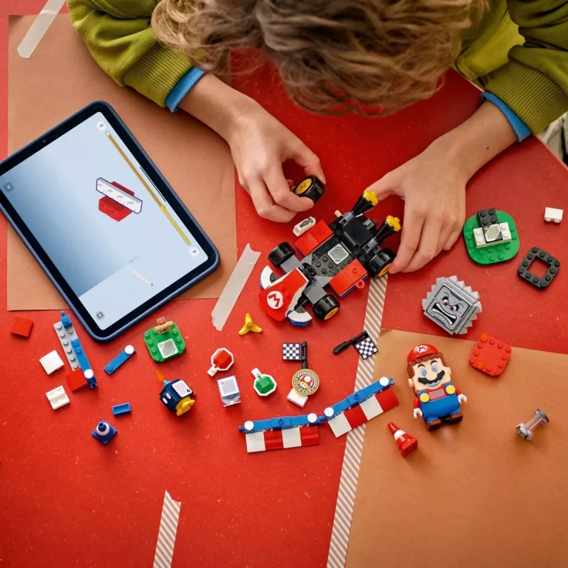 Brinquedo de construção LEGO 72043 Super Mario – Mario Kart interativo com kart padrão