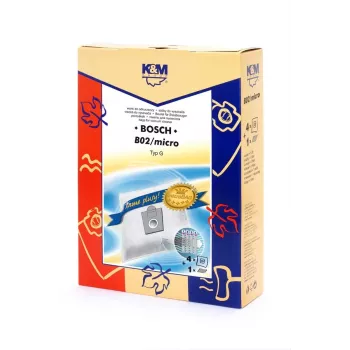 Sacos de aspirador 4 unid. da km, modelo KM-B02 — sacos de microfibra de substituição para aspiradores compatíveis (embalagem danificada)