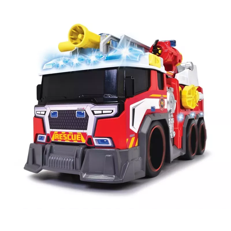 Carro de brincar bombeiros Dickie modelo 203307000 — a pilhas, a partir dos 3 anos, cores: preto/azul/vermelho/branco/amarelo