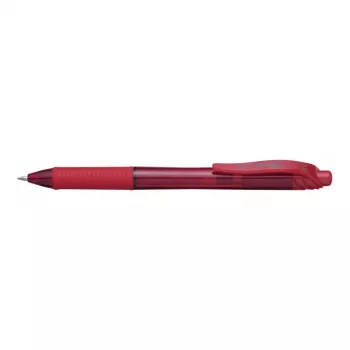 Caneta de gel retrátil com clip Pentel Energel X 1.0 Vermelho