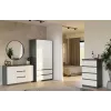 Cómoda 2 portas 3 gavetas top e shop M-MP-K-MAL-2D3S-ANTBIA — estrutura antracite, portas brancas, 1200×750×400 mm