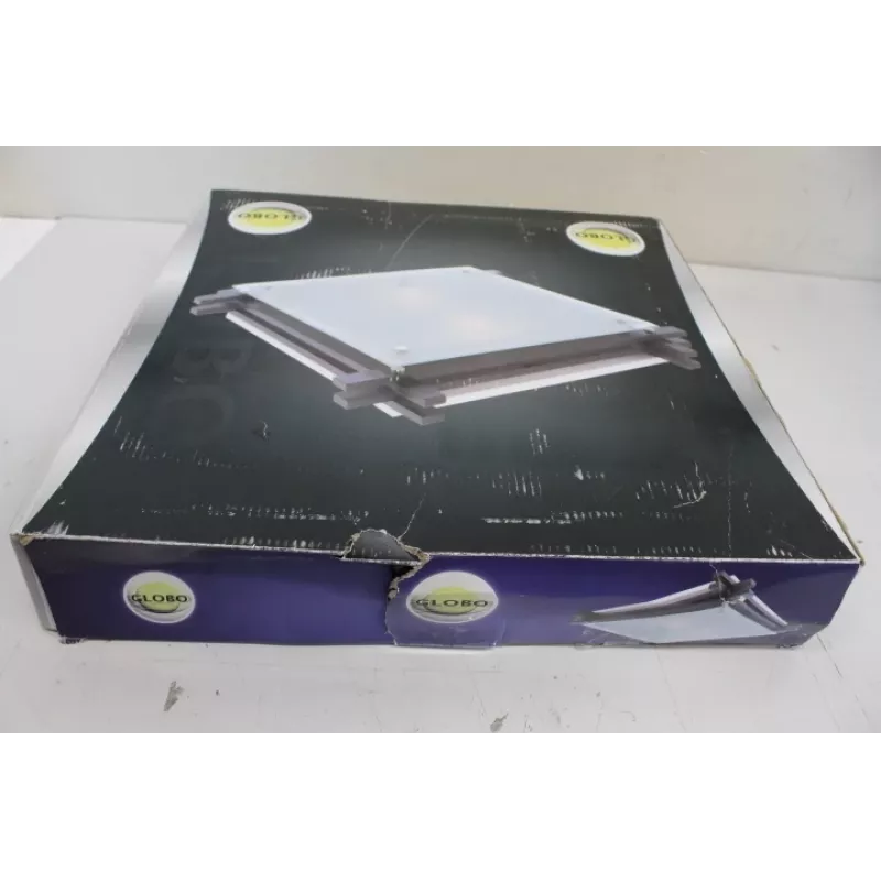 Lâmpada de teto Sourcing Edison, 2×E27 máx. 60W, abajur de vidro, cor madeira, 40×40×8,5 cm