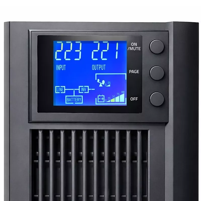 UPS QOLTEC onda sinusoidal pura 1kVA 800W com AVR e ecrã LCD