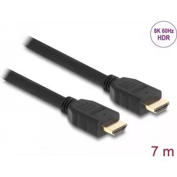 Cabo HDMI High Speed DeLOCK 48 Gbit/s 8K 60 Hz preto 7 m