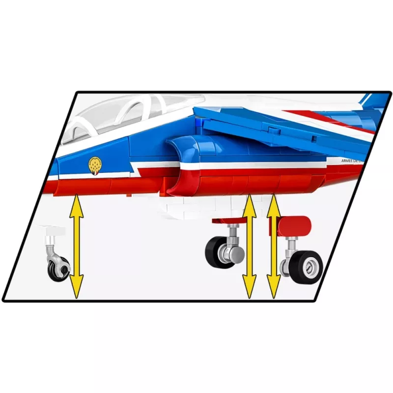Brinquedo de construção Cobi Alpha Jet Patrouille de France modelo à escala 1:48 COBI-5841