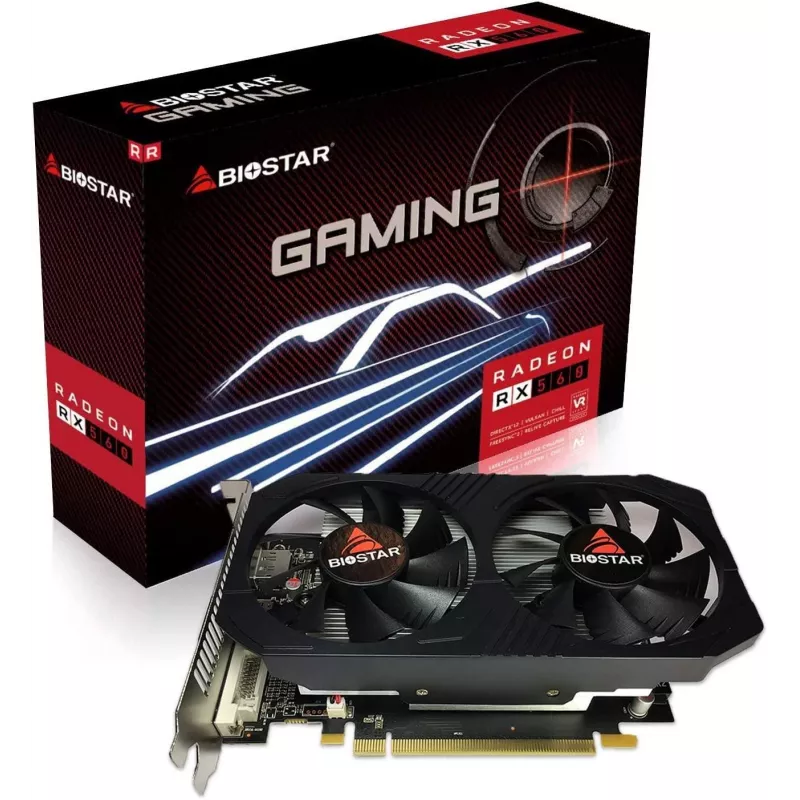 BIOSTAR Radeon RX 560 Gaming OC VA5615RF41 placa gráfica, 4 GB GDDR5, 128 bits, PCIe 3.0, 1175 MHz
