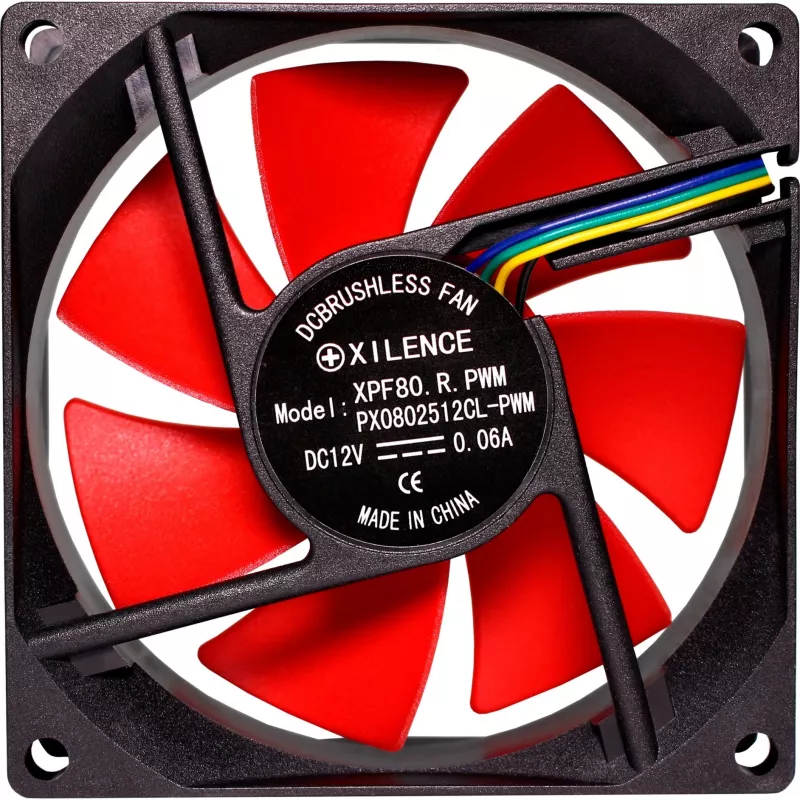 Ventoinha para caixa XILENCE XF040 80 mm PWM - vermelha
