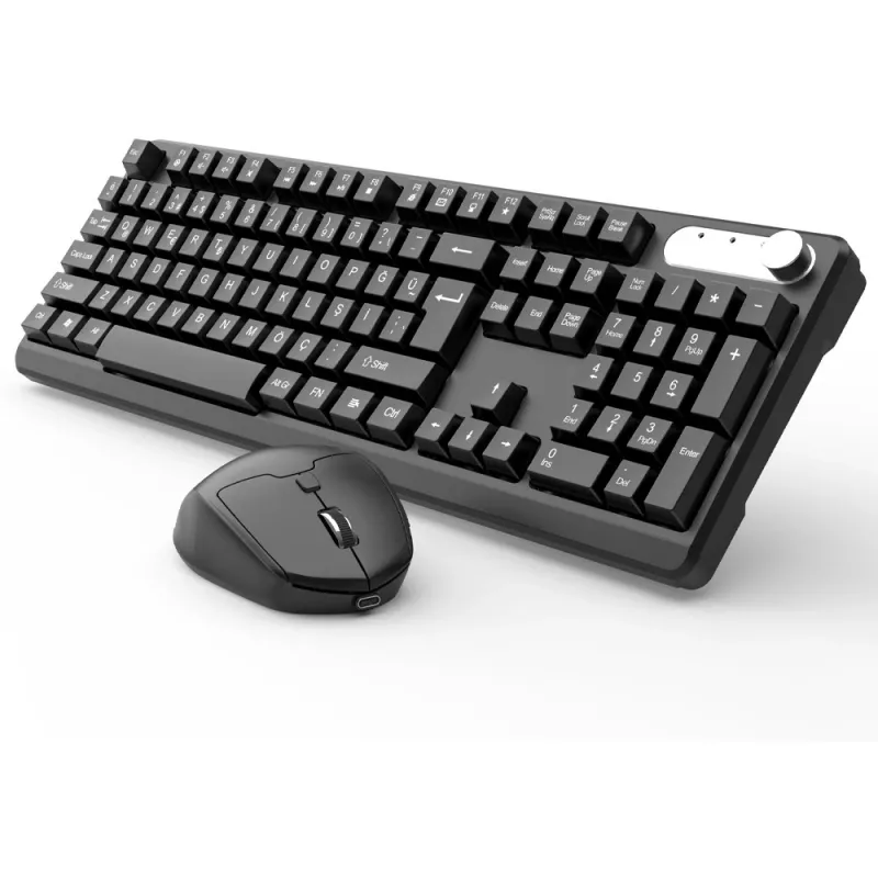 Inca IWS-549U Teclado Rato incluído Office RF sem fios USB QWERTY turco preto